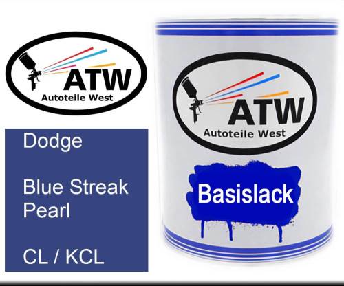 Dodge, Blue Streak Pearl, CL / KCL: 1L Lackdose, von ATW Autoteile West.